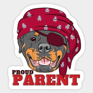 Proud Parent Dog Owner Designs, gift for animal lovers, dog owners, rottweiler owners Sticker